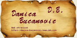 Danica Bučanović vizit kartica